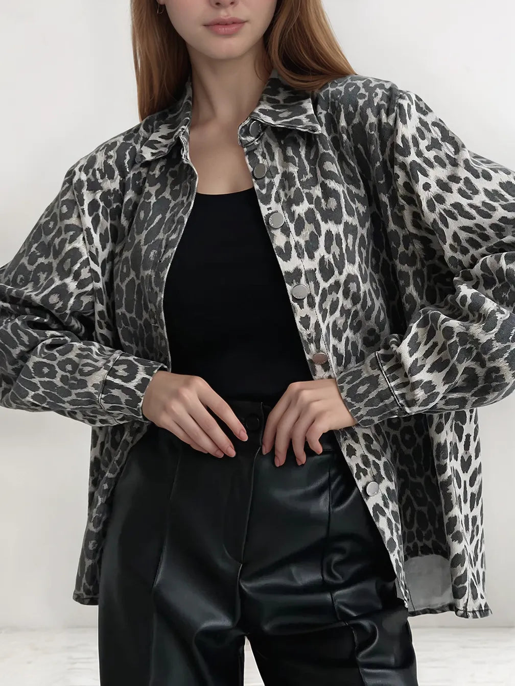 Eliana Leopard Denim Jacket