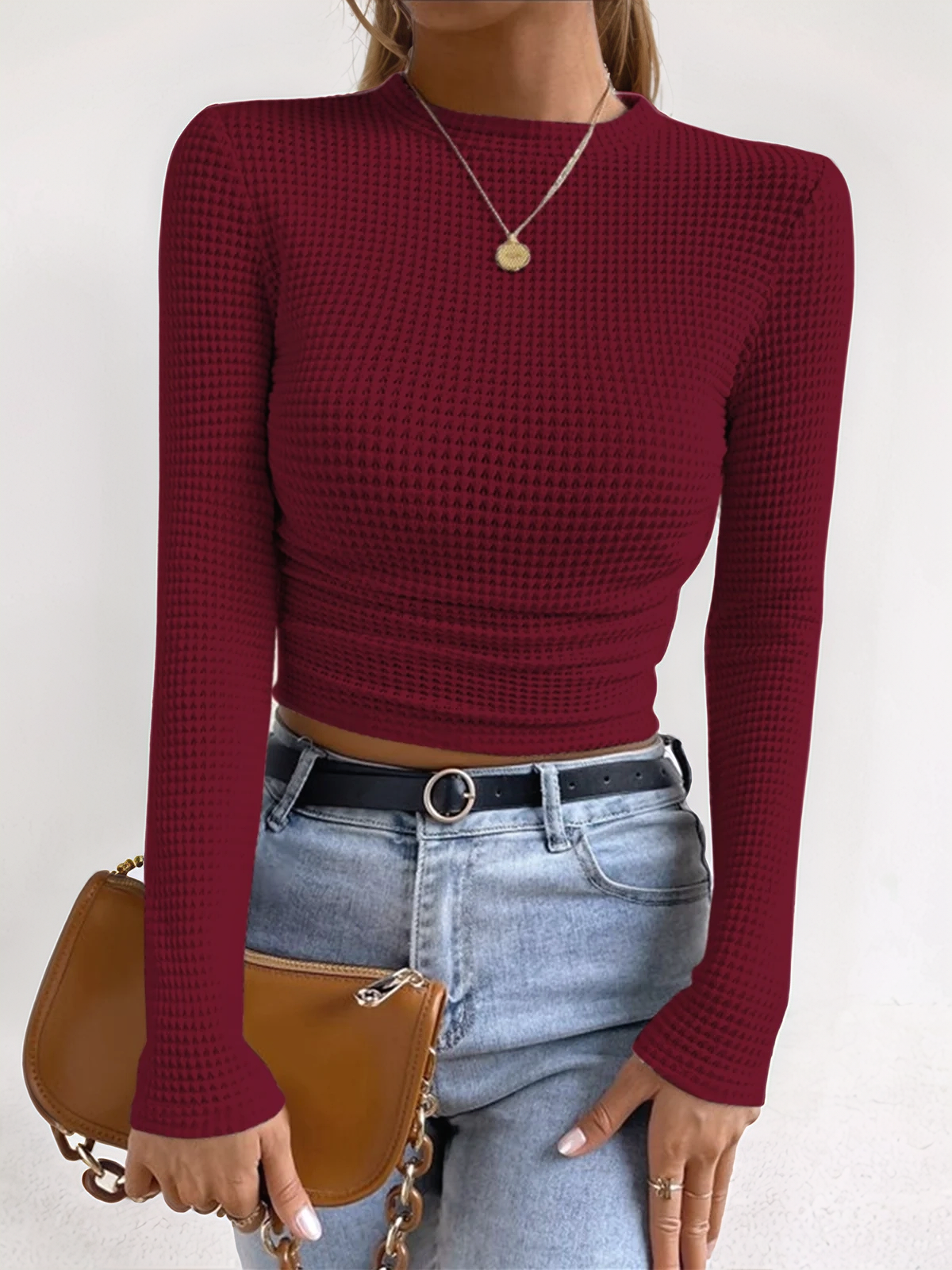 Abiline Waffle Slim Sweater