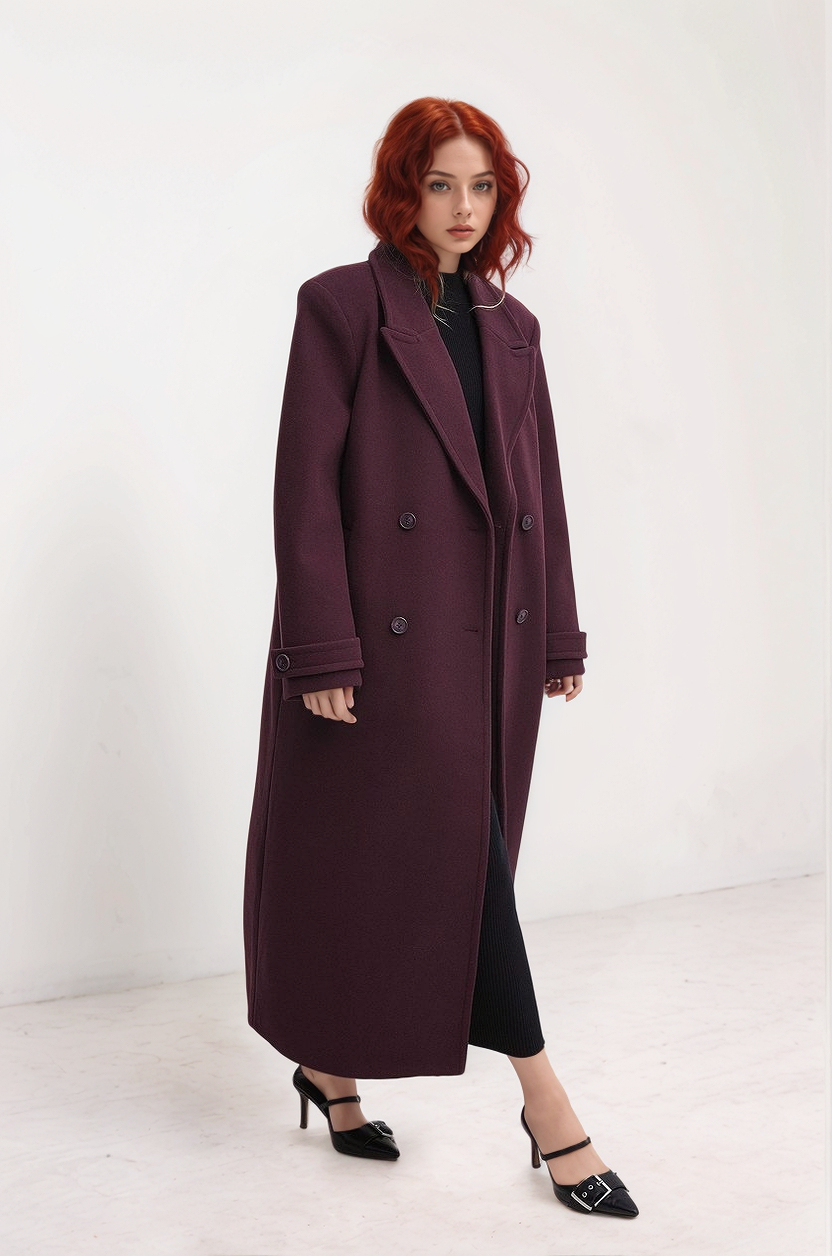 Daphne Woolen's long coat