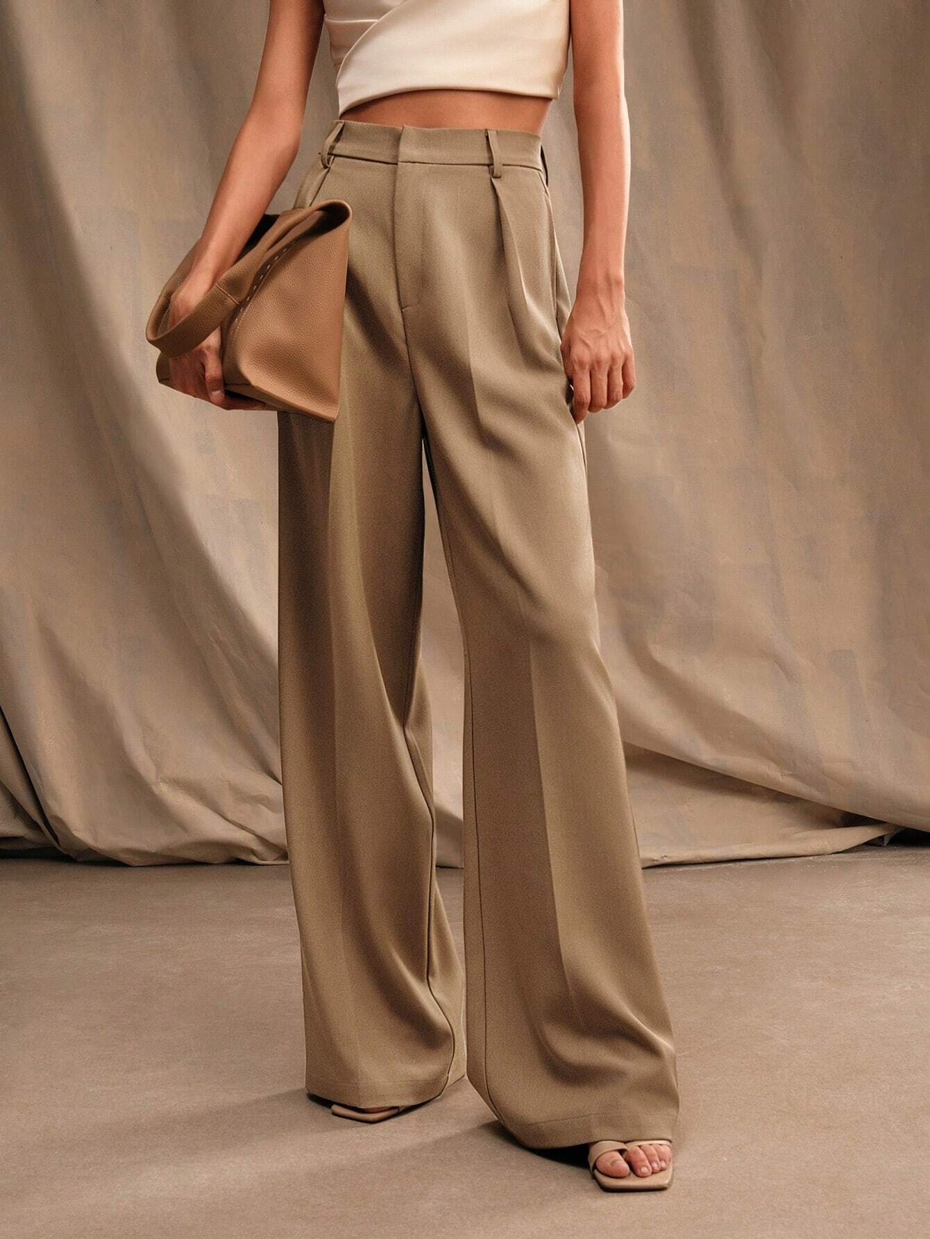 Serena High-Waisted Wide Leg Trousers