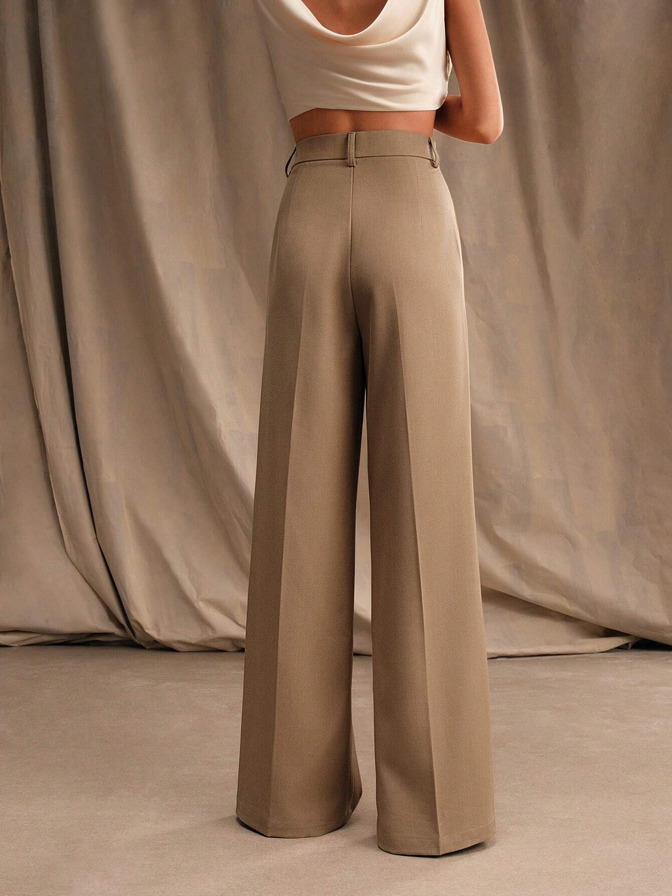 Serena High-Waisted Wide Leg Trousers