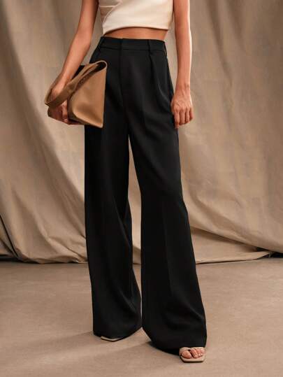 Serena High-Waisted Wide Leg Trousers