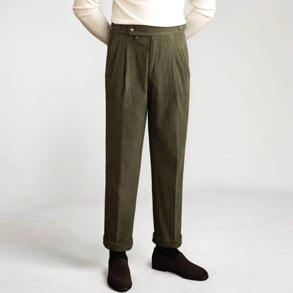 George Corduroy Drape Casual Trousers