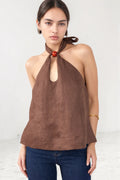 Zadie Tie Linen Top
