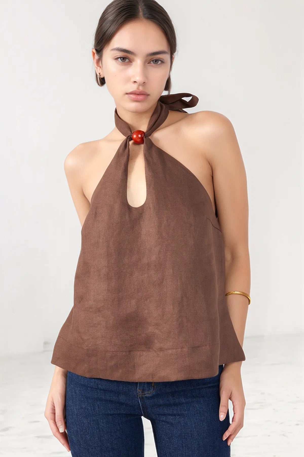 Zadie Tie Linen Top