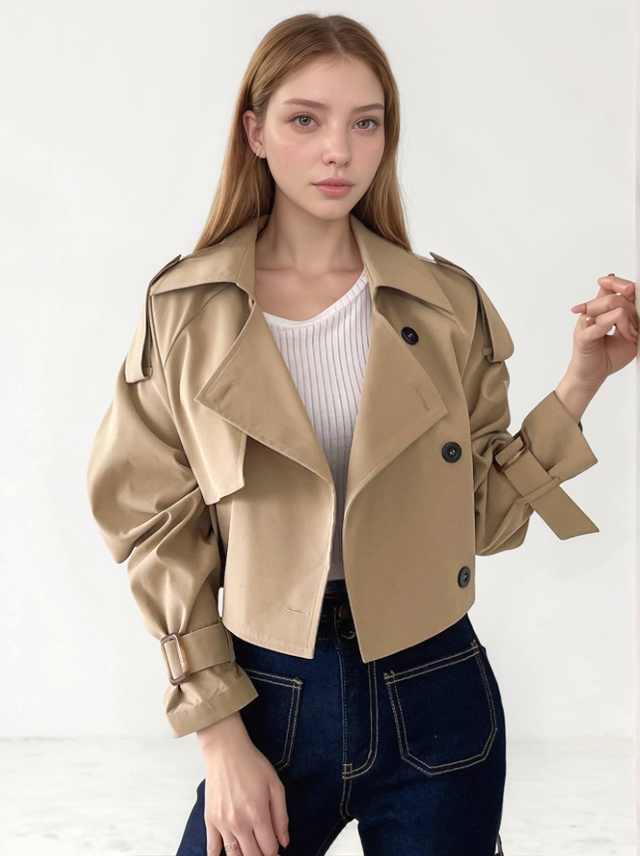 Sienna Cropped Trench Coat