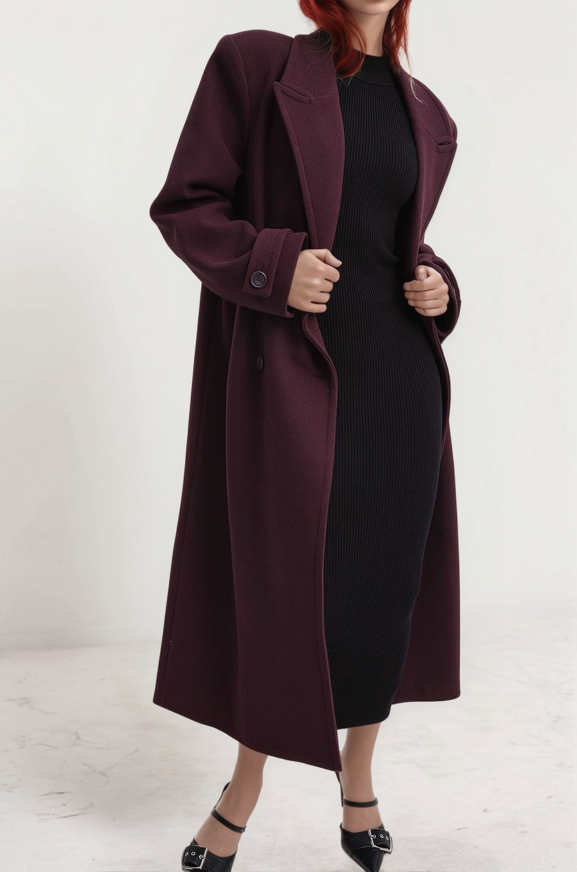 Daphne Woolen's long coat