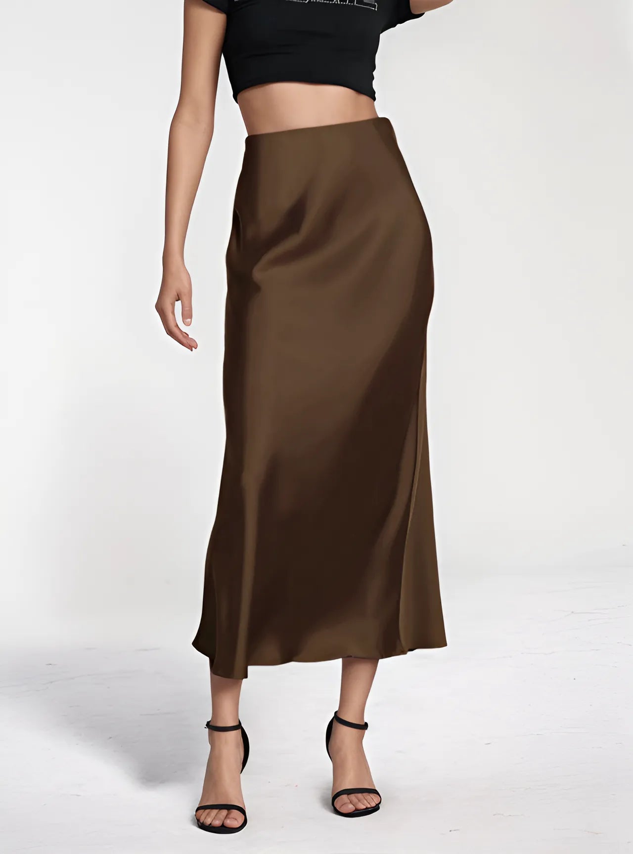 Lacey Satin Maxi Skirt