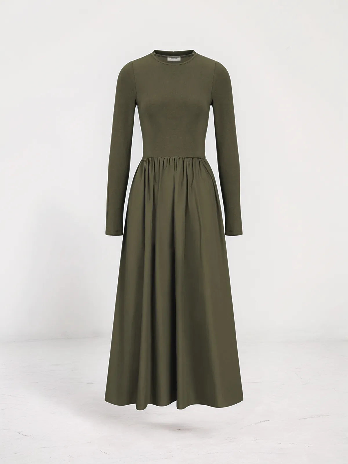 Lily Leisure Pockets Long Sleeve Long Dress