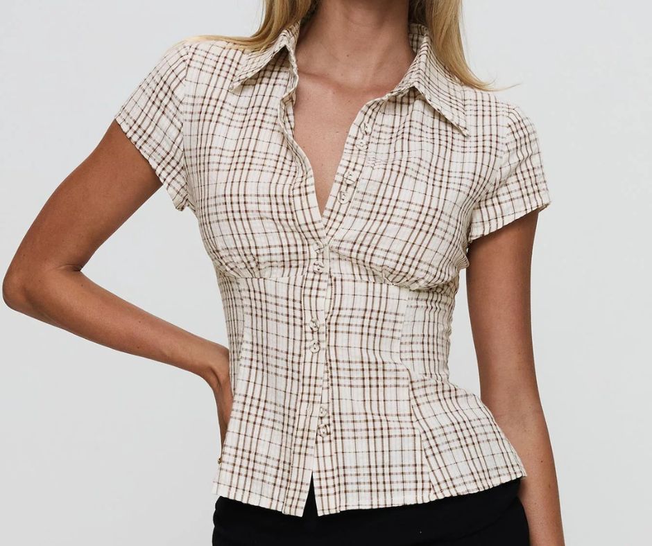 Vintage Check Vibe Top