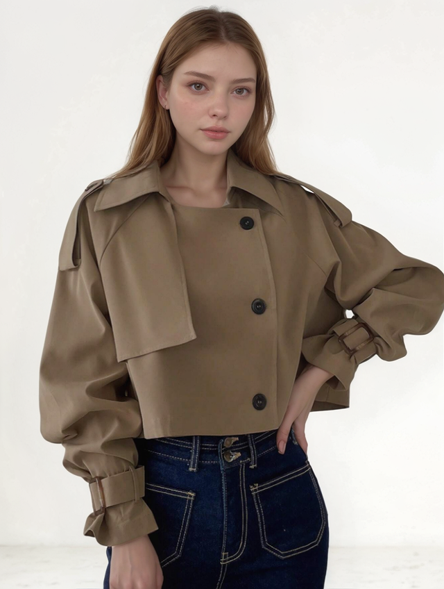 Sienna Cropped Trench Coat