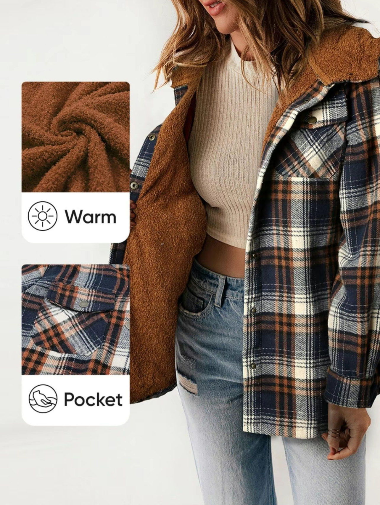 Shelby Hooded fleece coat