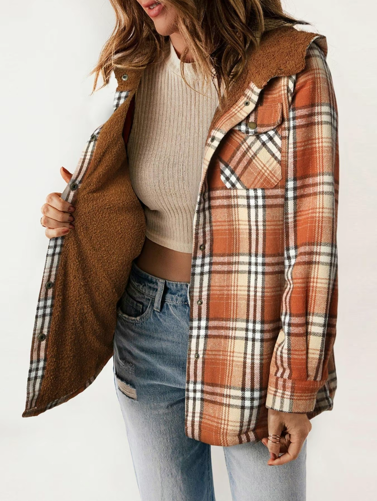 Shelby Hooded fleece coat
