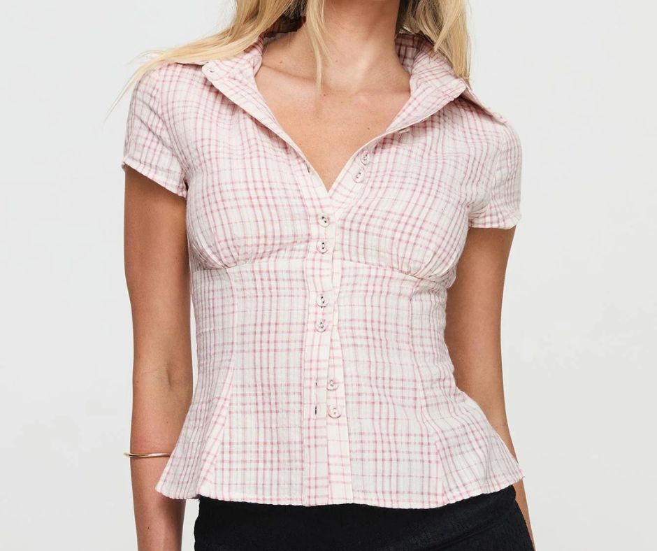 Vintage Check Vibe Top