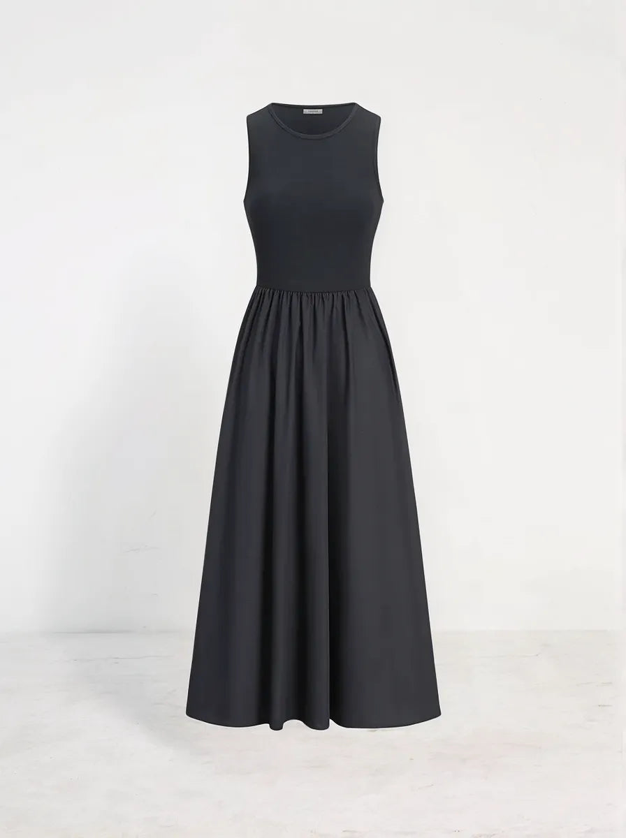 Elle Leisure Crew Neck Long Dress