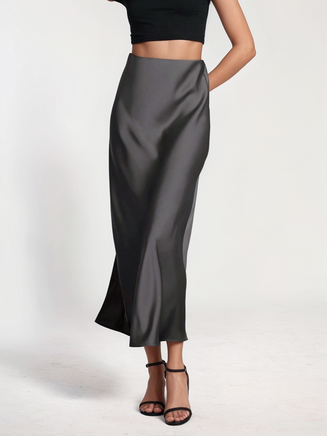 Lacey Satin Maxi Skirt