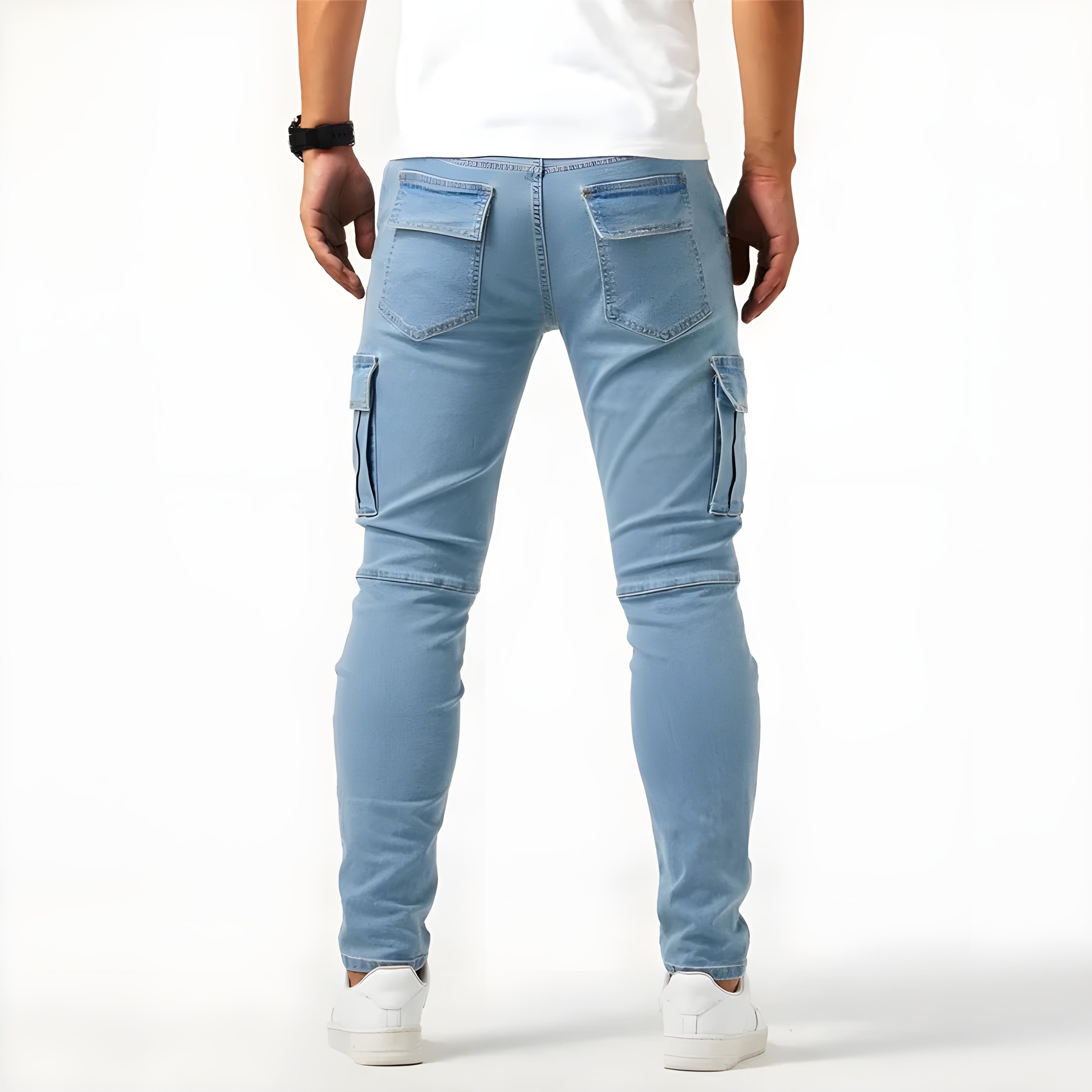 Roy Stretch Denim Cargo Pants