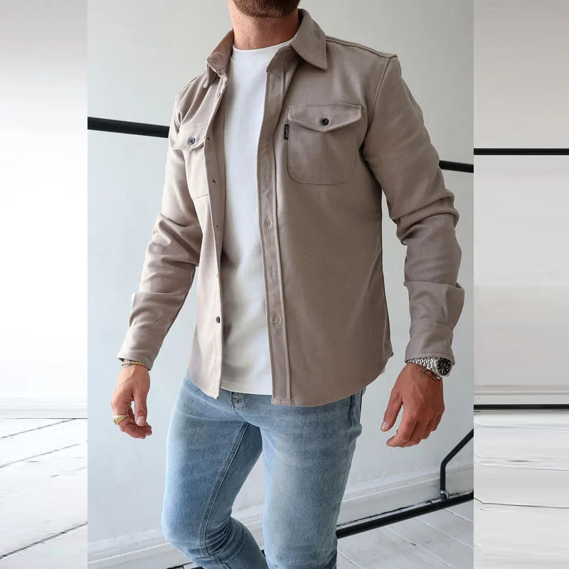 Logan Buttoned Lapel Cargo Shirt