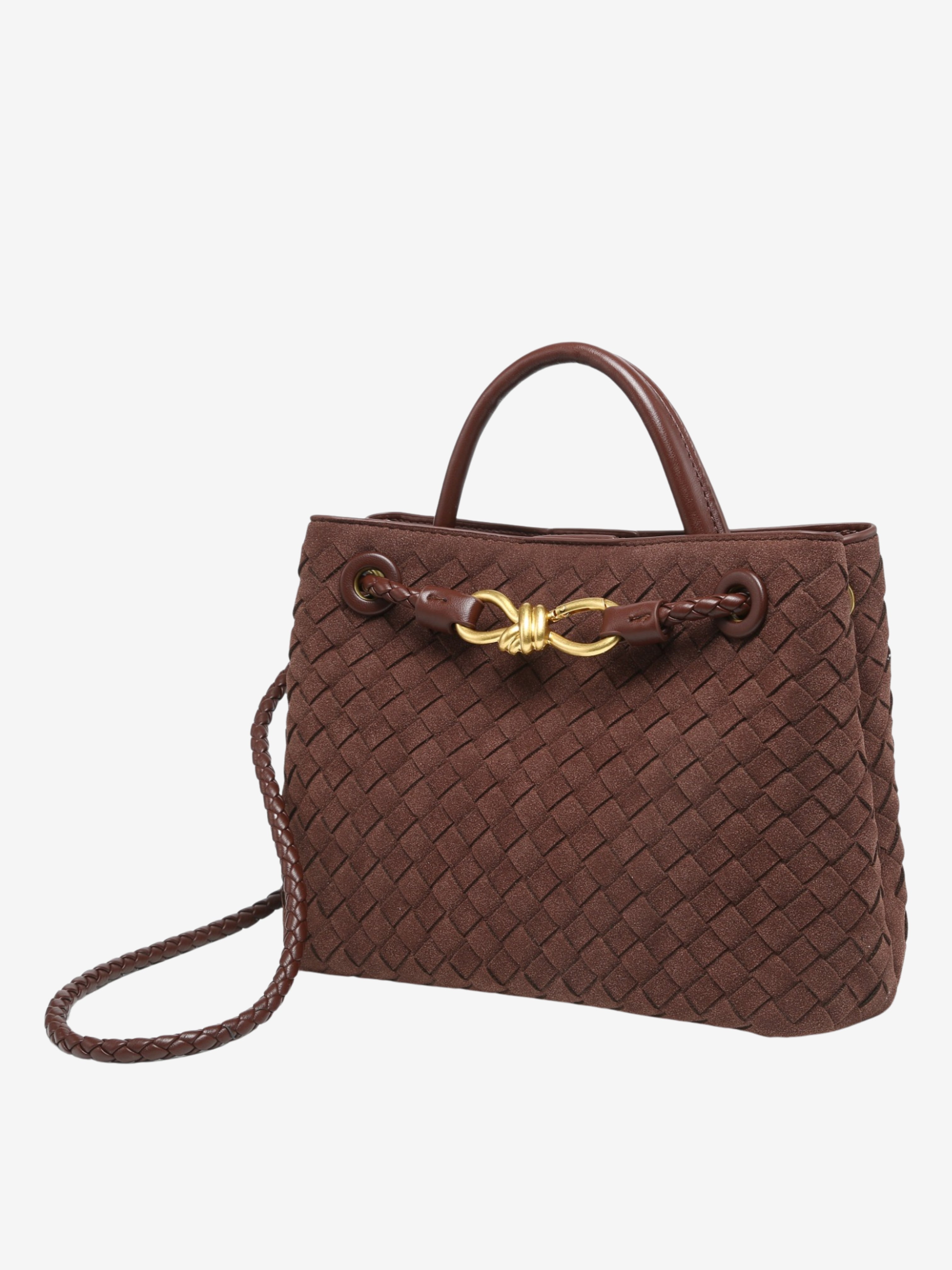 Delilah Woven Suede Bag Small