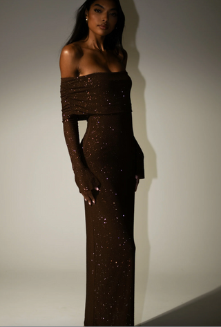 Diamond Maxi Dress Off Shoulder