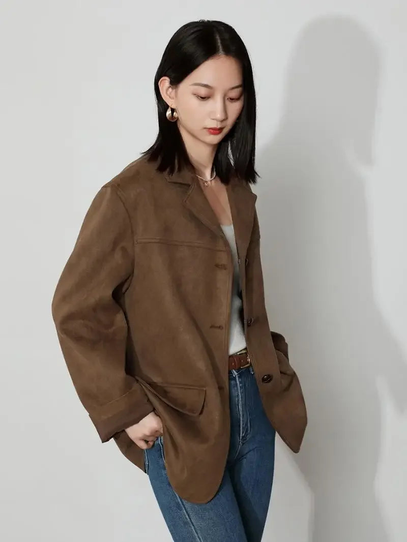 Olivia Suede Leather Jacket