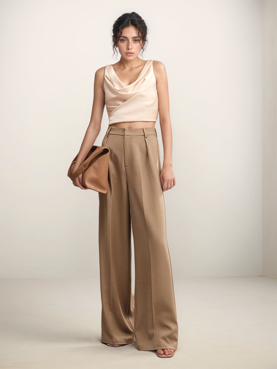 Serena High-Waisted Wide Leg Trousers