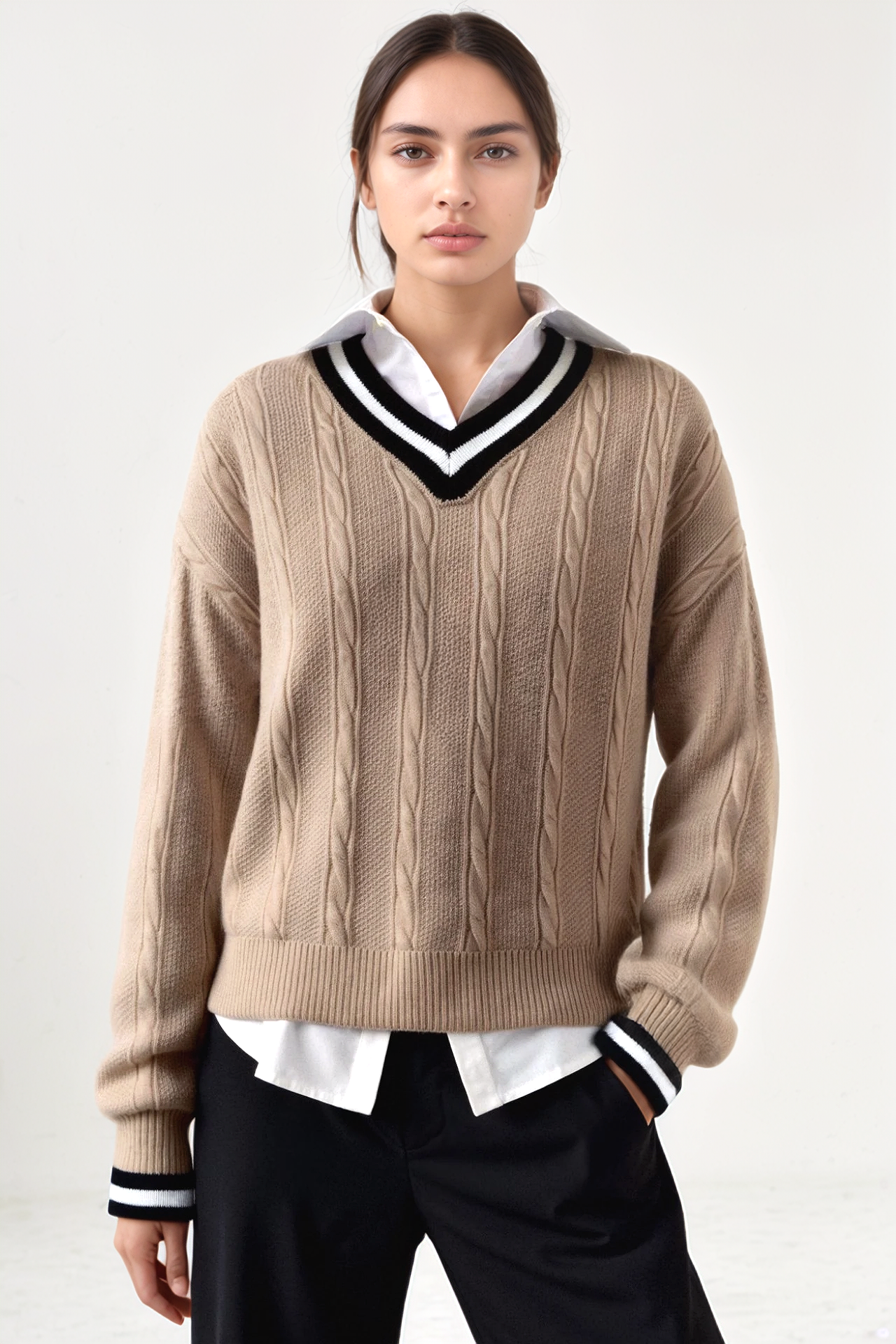 Audrey Old Money V-Neck Knit