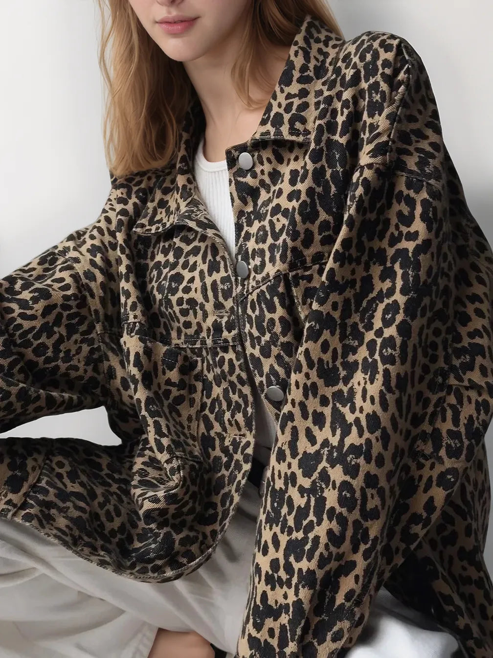 Eliana Leopard Denim Jacket