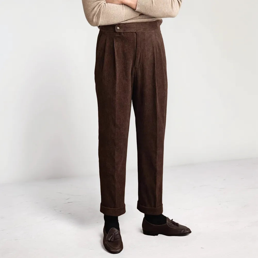 George Corduroy Drape Casual Trousers