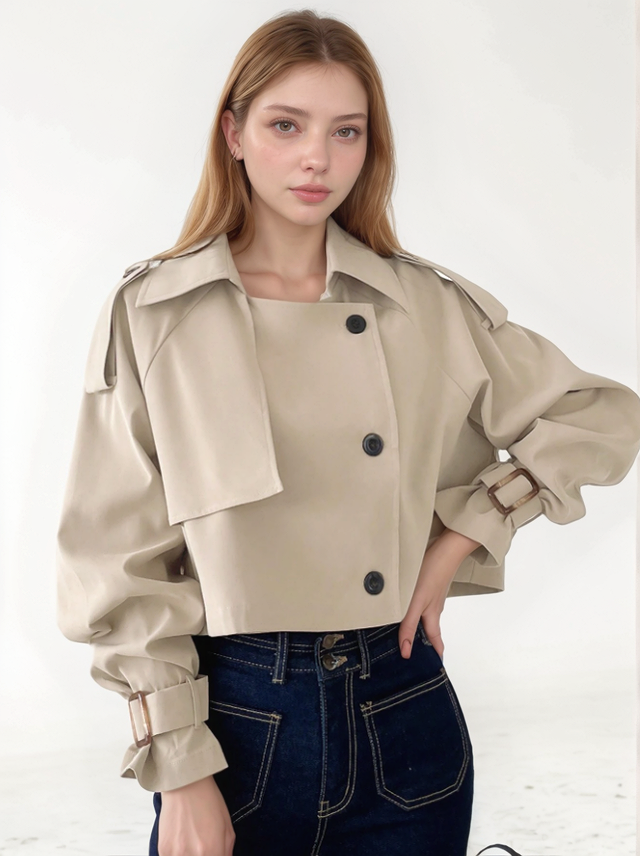 Sienna Cropped Trench Coat